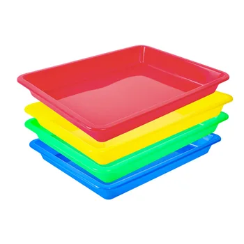 Vassoi artistici in plastica, vassoio per attività multicolore, vassoio da portata per artigianato, progetti fai da te, pittura, perline, fornitura di organizzazione