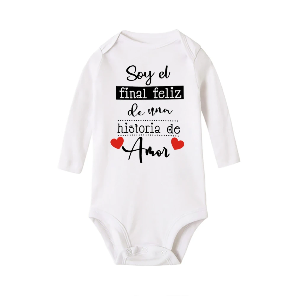 Funny Spanish Printed Newborn Bodysuit Infant Long Sleeve Romper Baby Body Clothes Boys Girls Toddler Born Crawling Jumpsuits 4