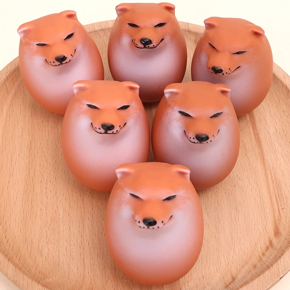 Creative Dog Egg Pinch Le Cute Simulation Chai Dog Egg Sponge Squeeze Rebound Toys Children Adult Decompression Props 6