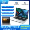 BYONE 15.6 Inch Intel Celeron N5095 Ultraslim Laptop 12G 16GB RAM 512GB 1TB SSD Keyboard Backlight Fingerprint Portable Computer