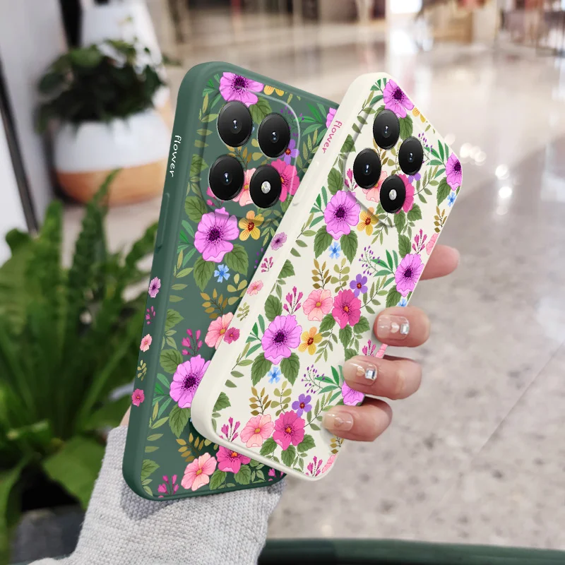 Spring Pattern Silicone Phone Case Cover