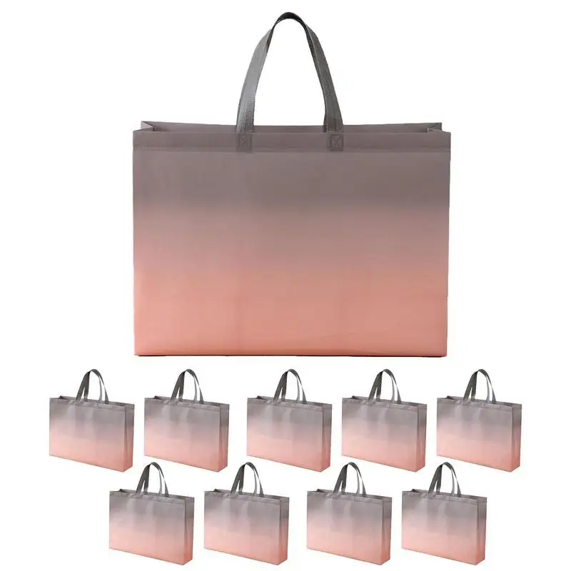 

Reusable Grocery Bags Foldable Large Heavy Duty Grocery Totes 10pcs Eco-Friendly Foldable Fashion Grocery Bags For Parties