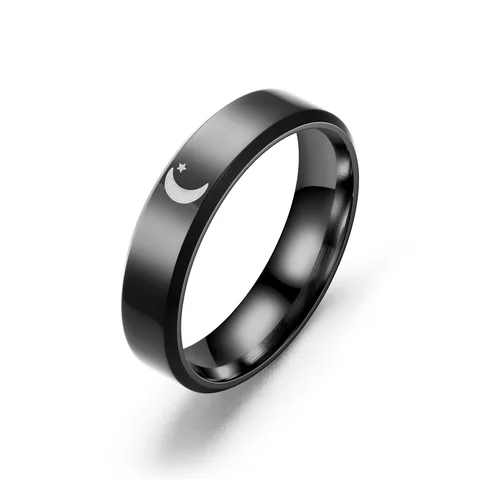 Sun Moon Couple Rings For Women Men Teens Stainless Steel Paired Couple Ring Party Wedding Fashion Jewelry Gifts