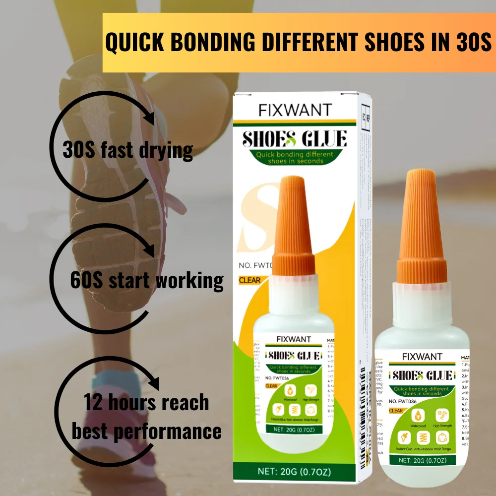 FIXWANT Professional Instan Shoe Glue Waterproof Hard-Wearing Strong Shoe Repair Adhesiv Repairman Repair All kinds Shoes 6