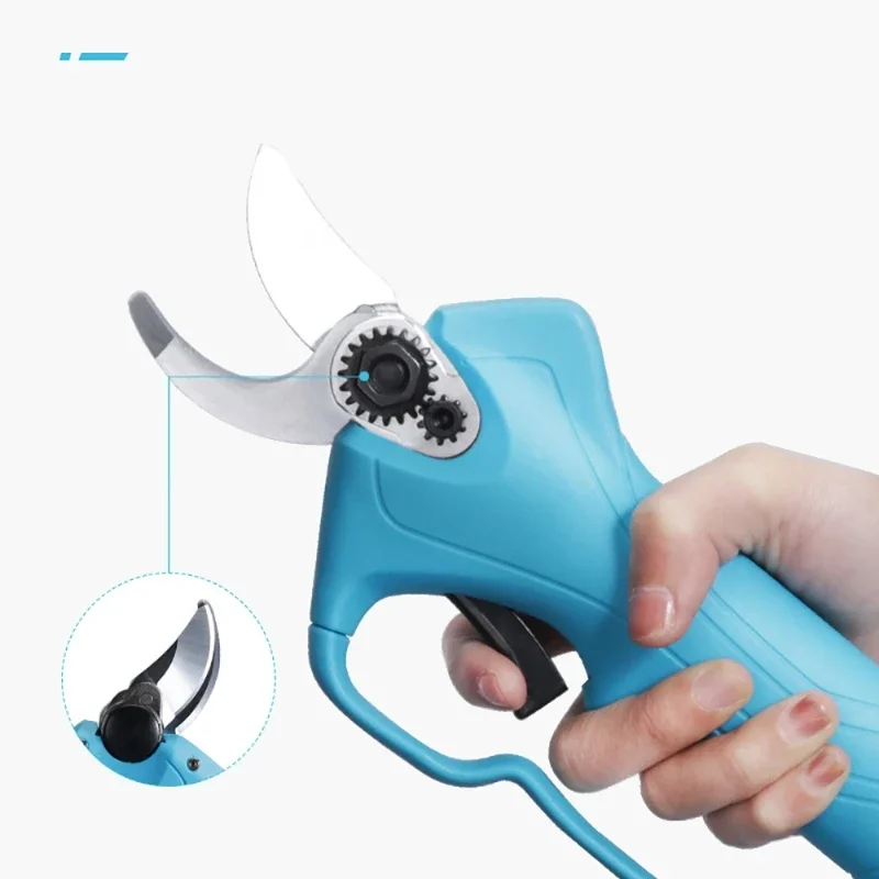 Electric Gardening Shears 16.8V Fruit Tree Pruning Shears Garden Pruning Branches Multifunctional Electric Scissors 2pcs Battery 5