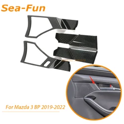 Poignée de porte avant et arrière de voiture, cadre de décoration, accessoires d'intérieur en ABS chromé pour Mazda 3 Bp 2019 2020 2021 2022 