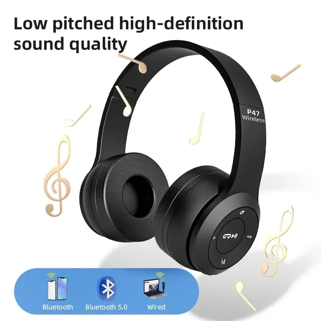 Stereo P47 Bluetooth 5.0 Folding Wireless Headset, Sports & Gaming 1