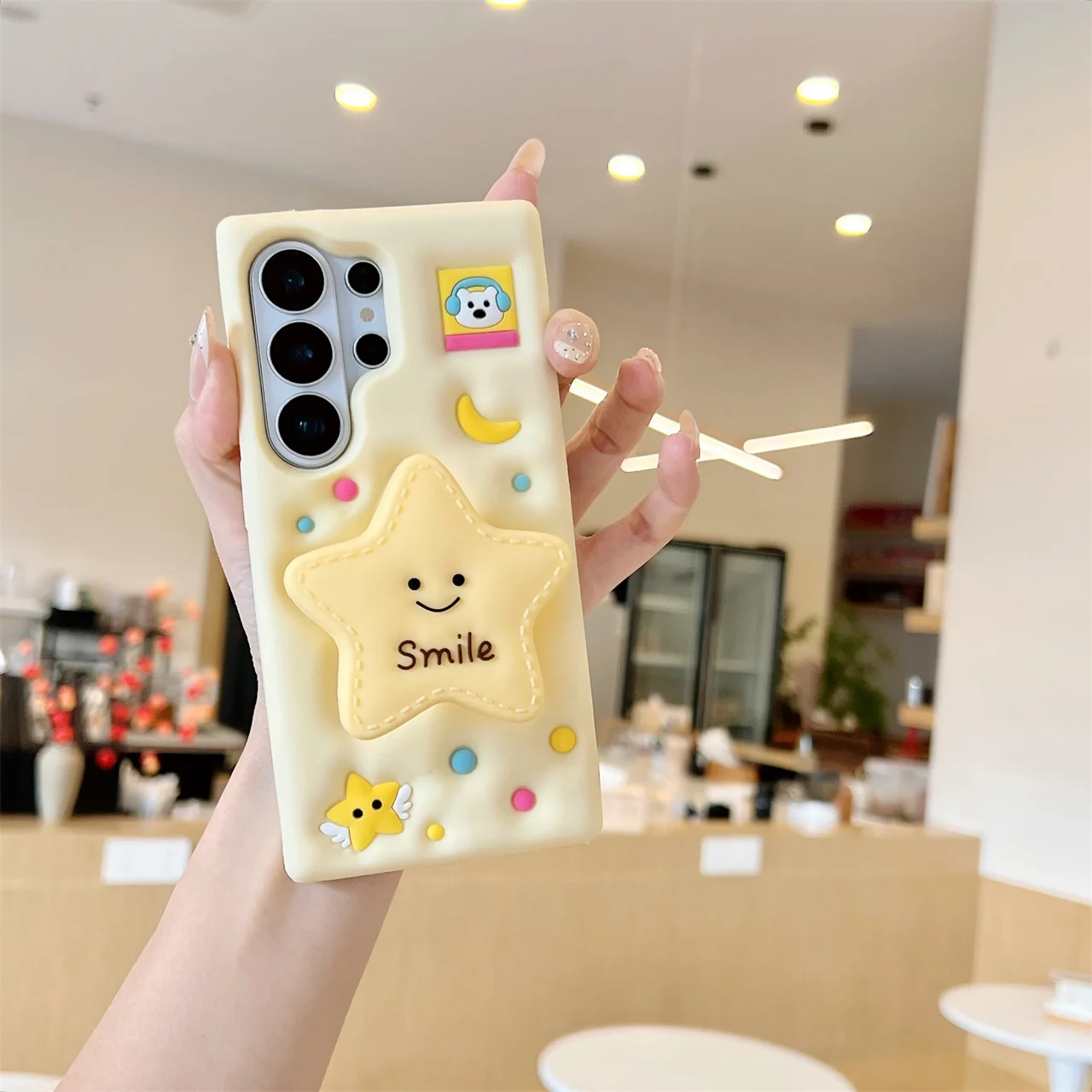 Star Kickstand Soft Silicone Folding Bracket Case