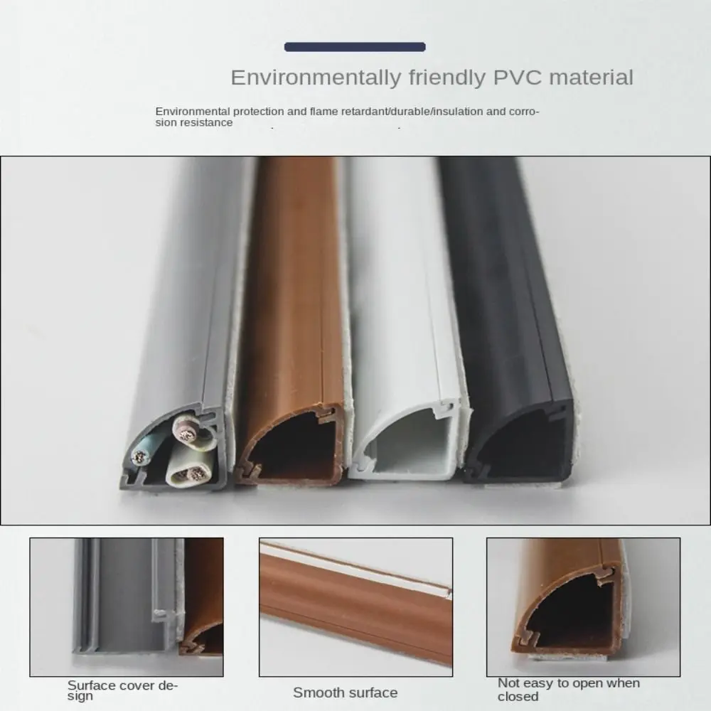 Description Picture 5 of itemAnti-extrusion Floor Cord Cover Triangle Self-Adhesive Extension Wiring Duct Protector Durable Electric Wire Slot Home Outdoor