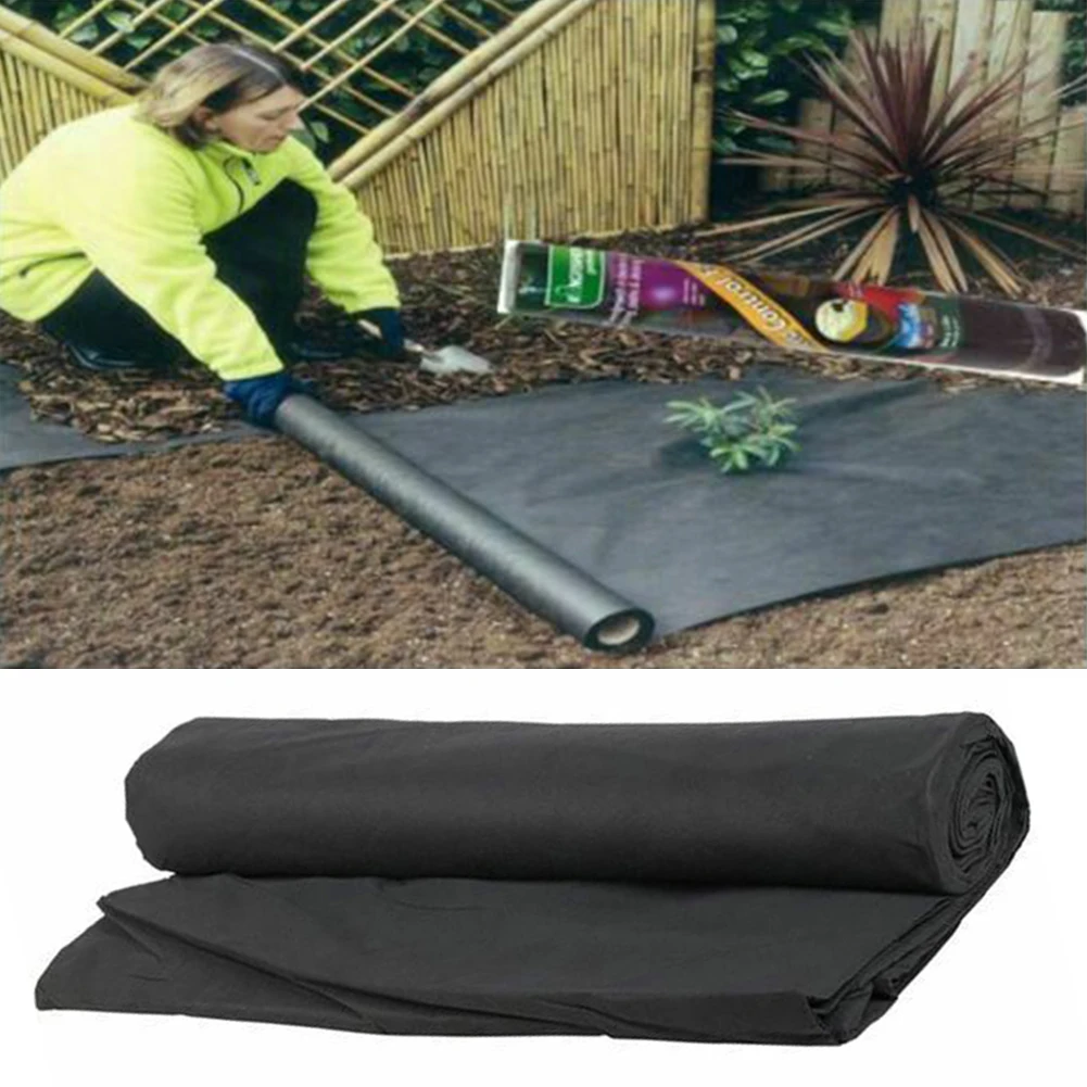 Garden Weed Control Fabric Membrane Ground Sheet Cover Cover Greenhouse Plant Membrane Decking Landscaping