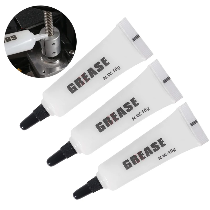 3Pcs 3D Printer Synthetic Lube Grease Industrial Lubricants for T8 Screw Axis CNC Machine Guide Rail Reduce Noise