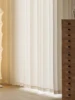 Japanese-style log wind garden small fresh linen curtain screen 4