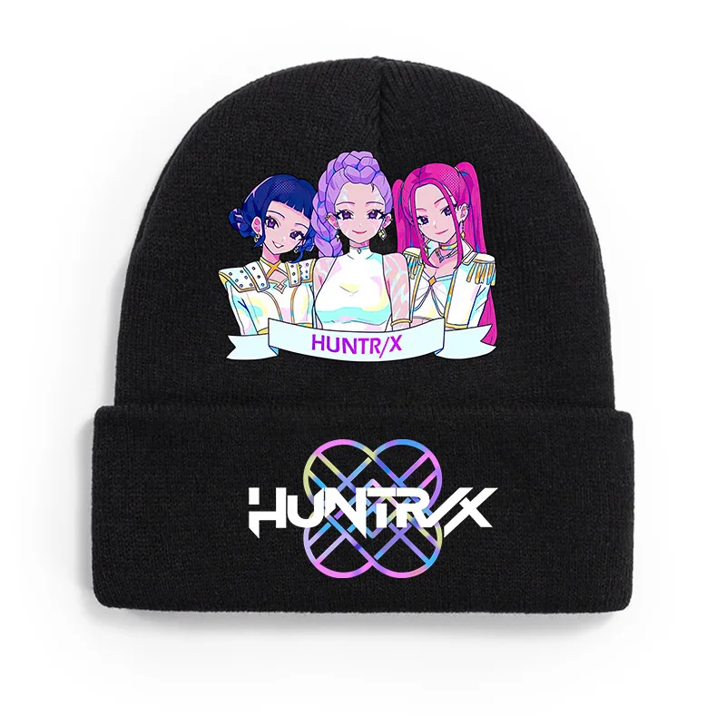 K-pops Demons Hunters Knitted Hats Men Women's Kawaii Hats Outdoor Warm Hat Anime Mira Rumi Zoey Cosplay Cap Christmas Gift
