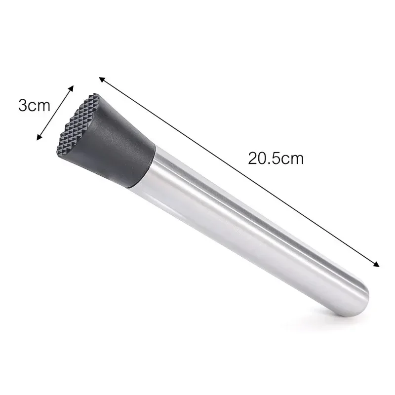 Stainless Steel Crushed Ice Hammer Lemon Cocktail Popsicle Sticks Wine Mixing Stick Cocktail Muddler Shaker with Crushing Hammer