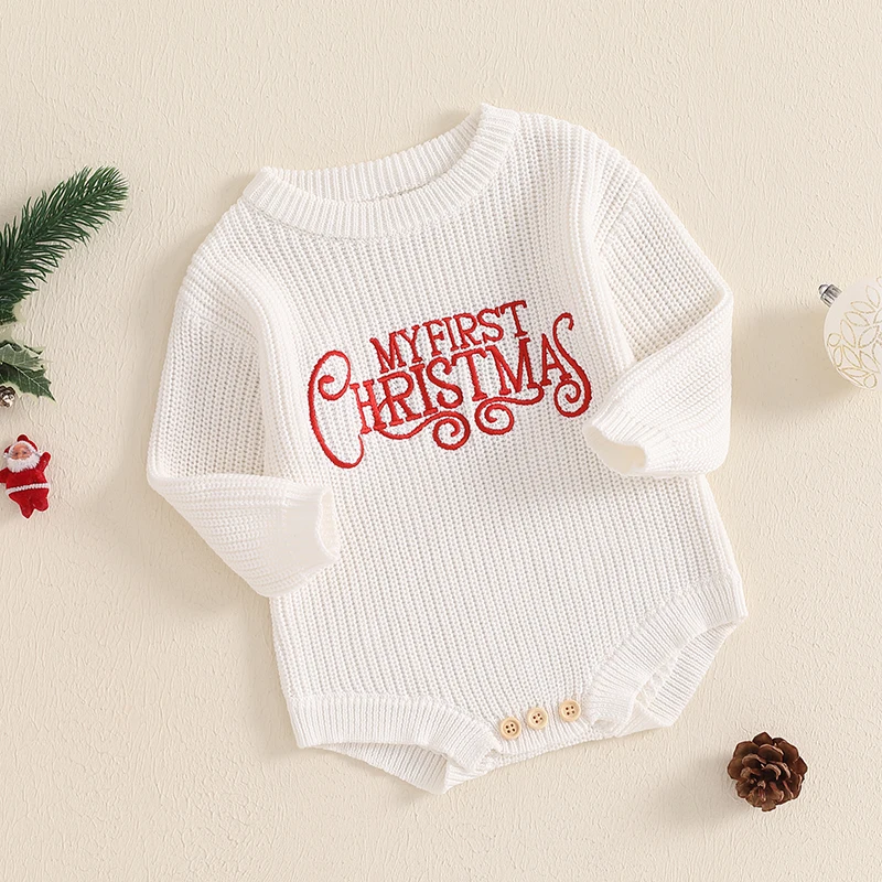 Baby Christmas Outfit Sweater Romper