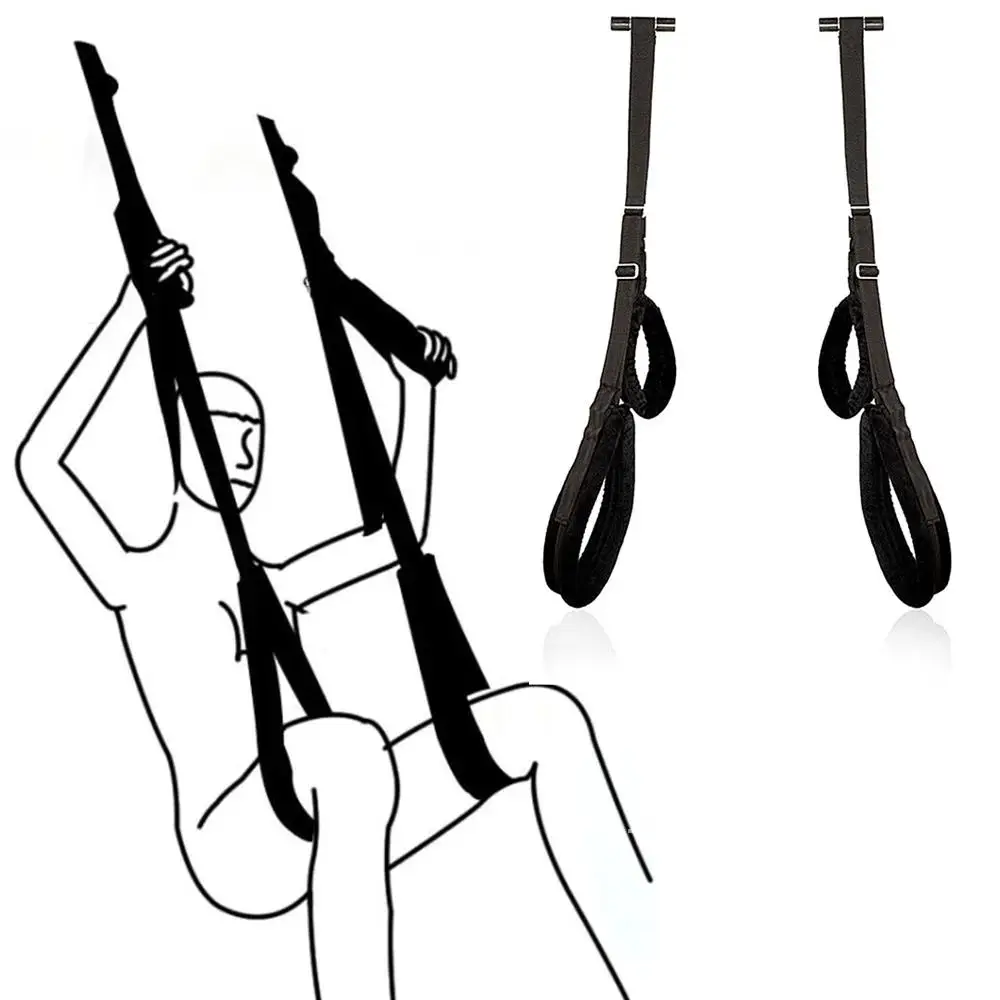 Soft Sex Swing for Couples Hanging Door Erotic Sex Bandage Game Nylon Strapping Adult Multi-position Chairs Tool Assisted