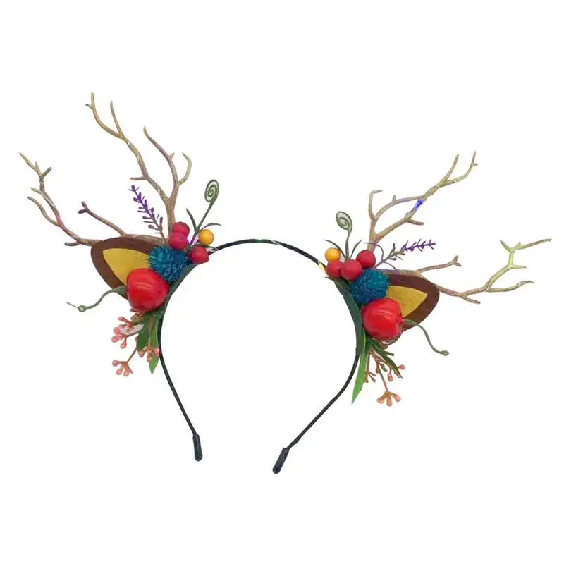 

Женская повязка на голову с оленем, Рождественская Праздничная повязка на голову, головной убор с оленем, милый ободок