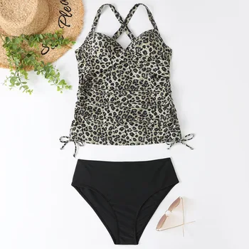 Summer Two Pieces Swimsuits Woman High Waisted Swimwear Female Tankini Sets Beach Wear Bathing Suit Sports Women Swimming Suit - Image 5