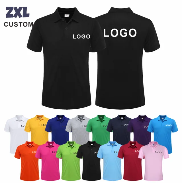 Polo respirant avec Logo personnalisé, vêtements de groupe d'entreprise décontractés, polos à manches courtes à revers, vêtements de travail imprimés brodés 1