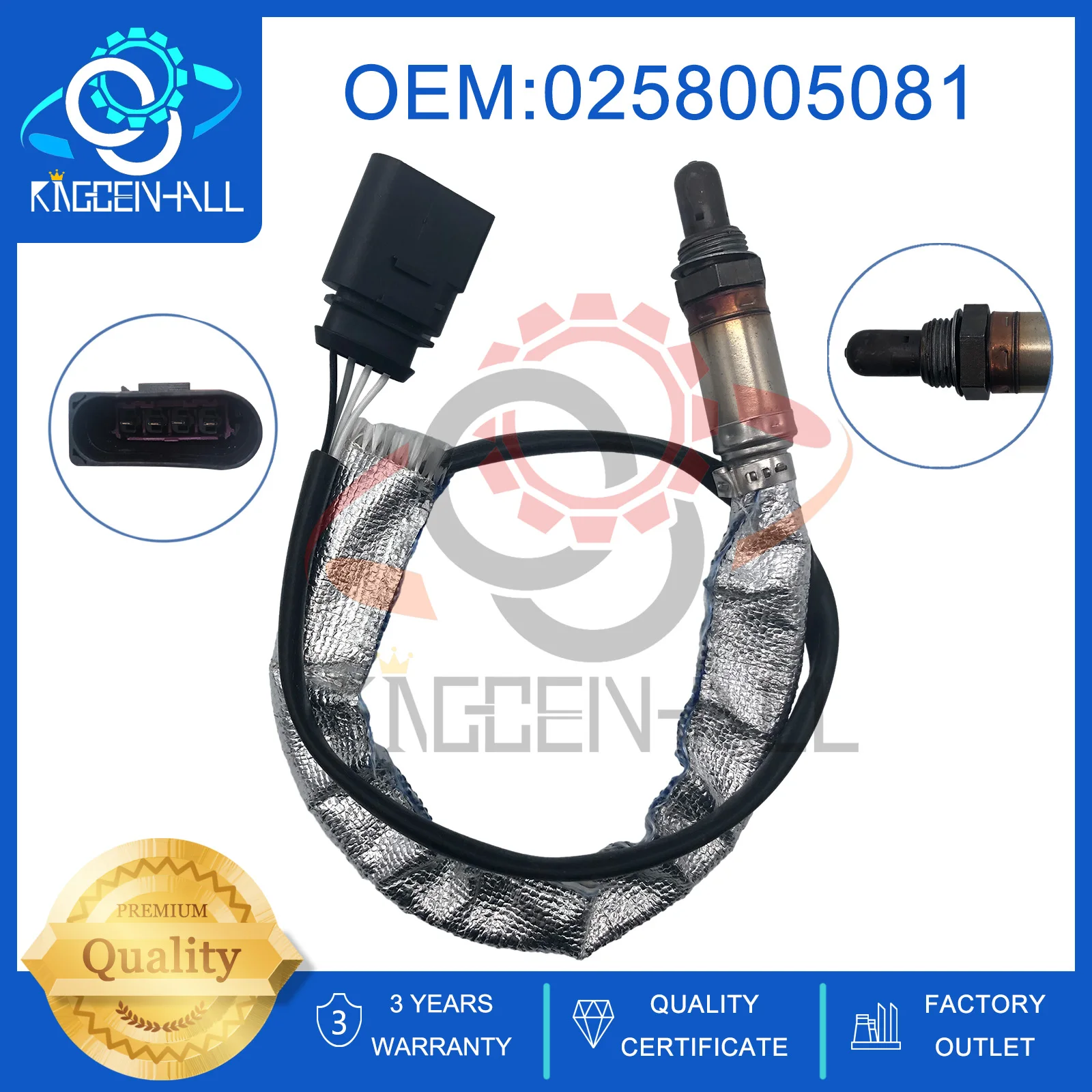 

0258005081 Lambda Oxygen O2 Sensor for AUDI A3 1.8 SEAT AROSA CORDOBA IBIZA TOLEDO SKODA OCTAVIA VW BORA CADDY GOLF LUPO POLO