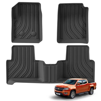 Tappetini per auto Chevrolet Chevy Colorado 2015-2022, set di tappetini 3D in TPE per tutte le stagioni, accessori auto