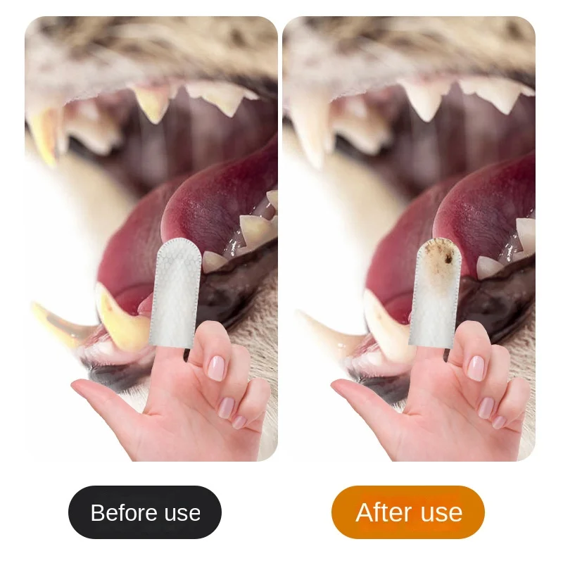 Dog Teeth Cleaning Finger Wipes Disposable Finger Wet Wipes Super Soft Oral Care Toothbrushes 50Pcs Dog Ear Pet Supplies pet cleaning wipes