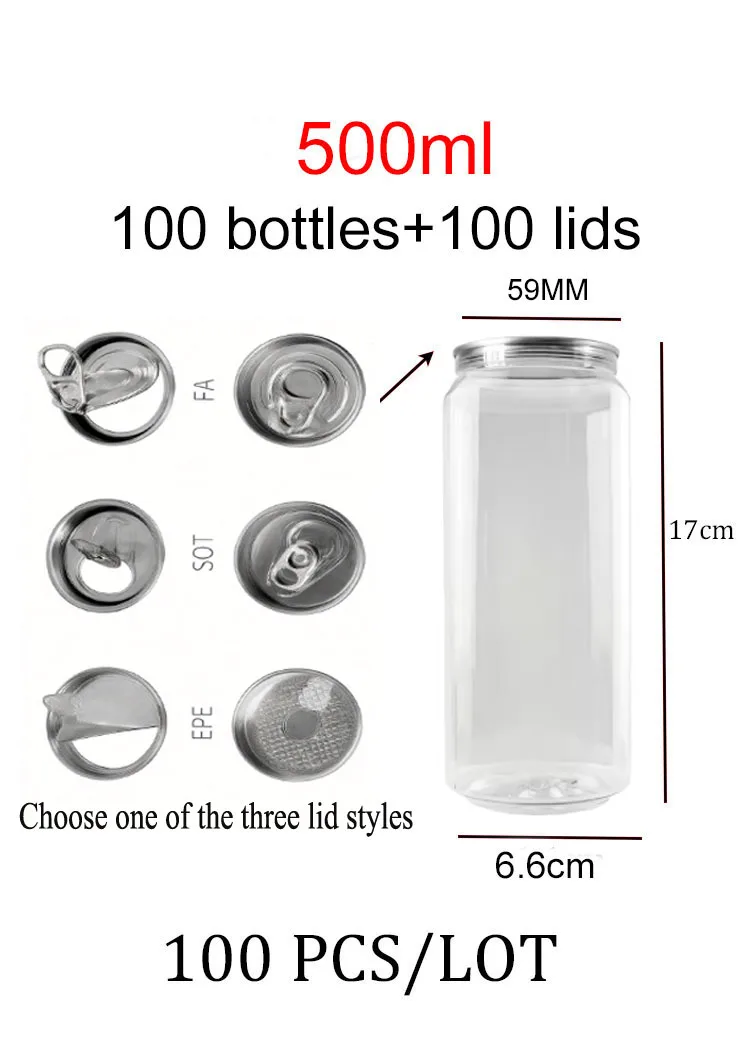 100 pcs/lots 250/330/500/ML Airtight Food Storage Container Clear Kitchen Pantry Organization And Storage Canisters Bottles 3