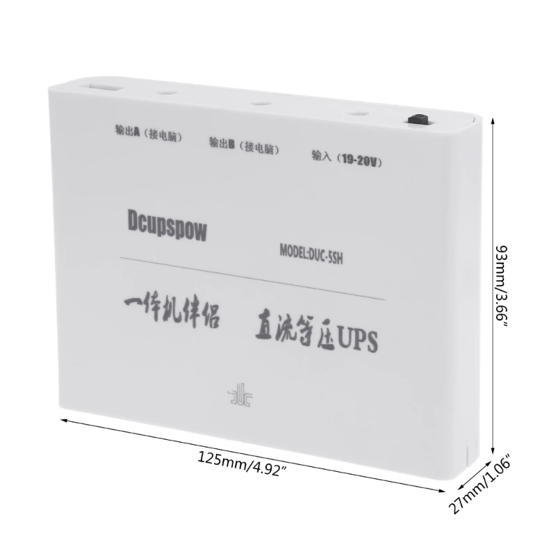 DIY 5x18650 Battery Power Box 19V 5.5x2.1mm UPS Power Supply Box with 5.5x2.5mm to 5.5x2.1mm Cable for Car DVR
