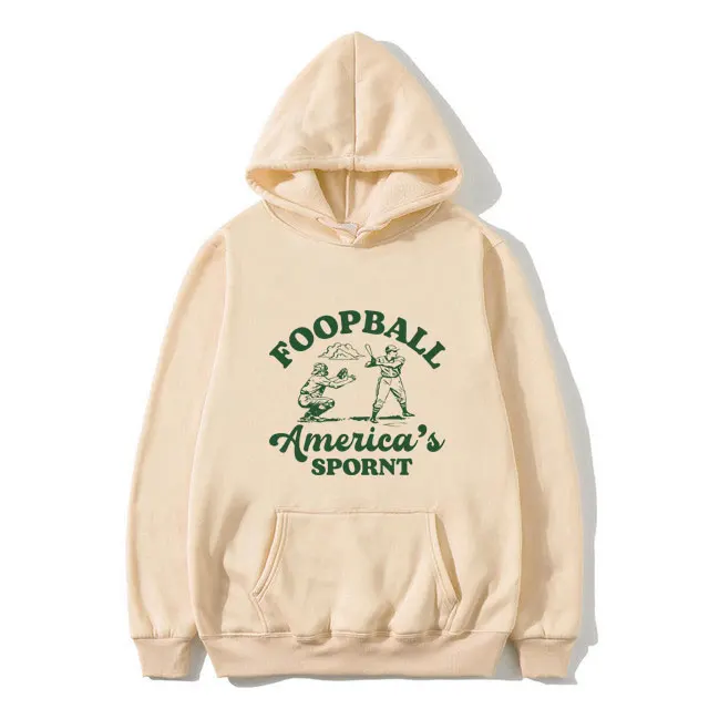 

Foopball America's Spornt Print Hoodie Funny Meme Men Women Casual Oversized Hooded Tracksuit Male Fashion Fleece Cotton Hoody