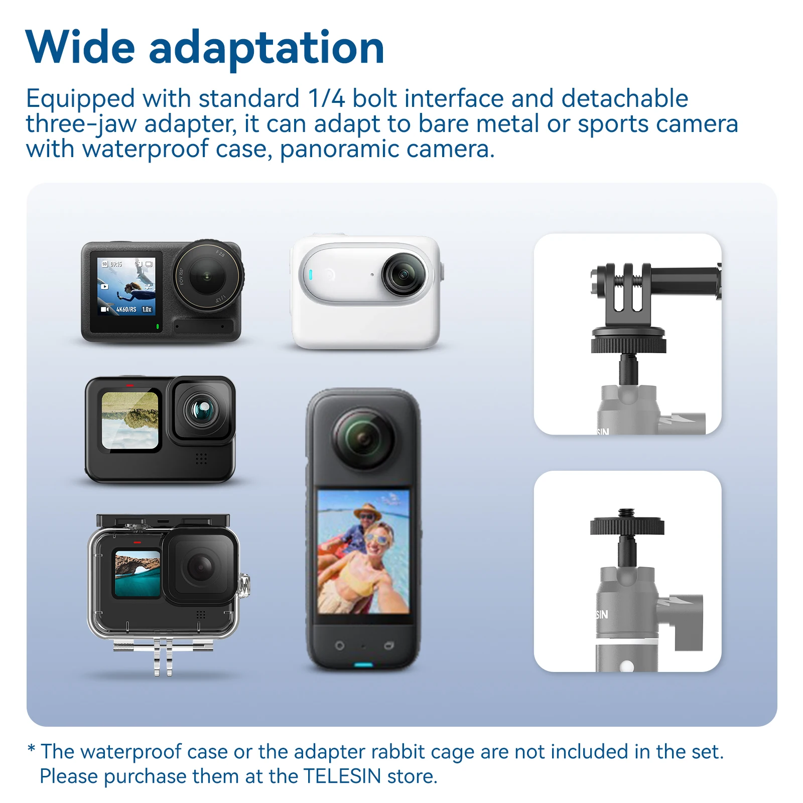 Perche Selfie Telesin Imperméable Extensible 25.75" pour GoPro