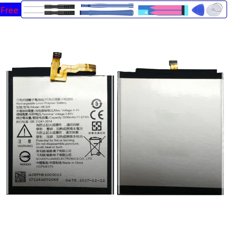Batteria Del Telefono Cellulare Per Nokia 8 Nokia8 N8 Ta-1004 Batterie Cellulare + Kit Di Attrezzi 3030Mah