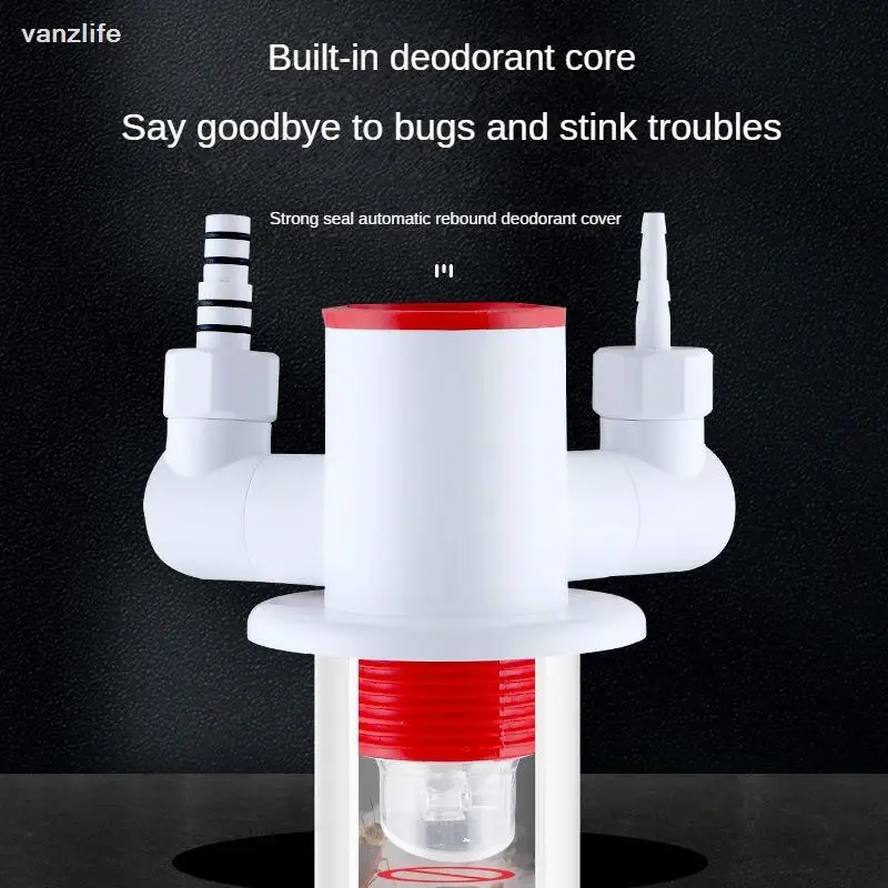 New Kitchen Downcomer Three-Way Drain Pipe Deodorant Water Purifier Dishwasher Four-Way Sink Basin Integrated Drainer