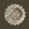 Wholesale Customization 1pc Sample Price D20x2CM Small Round Scallop Tray Storage Natural Marble Stone Travertine Trinkets Bowl 1