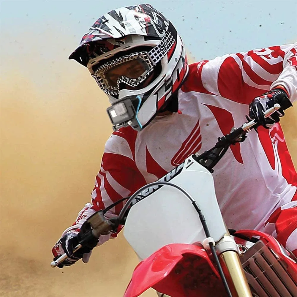 Motorcycle Helmet Strap Mount Chin Holder For Gopro Hero 13 12 11 10 9 8 SJCAM SJ4000 AKASO DJI OSMO Action Camera Accessories