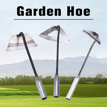 Garden Weeding Artifact Steel Crescent Shaped Hoe Soil Loosening Outdoor Planting Rake Hoe Farming Tools Garden Hand Tools