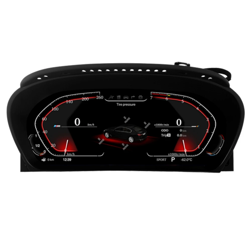 Strumento Lcd Per Auto Da 12.3 "Plug And Play Per Bmw Serie 5 E60 E61 2003-2009 Tachimetro Quadro Strumenti Pannello Cruscotto Digitale