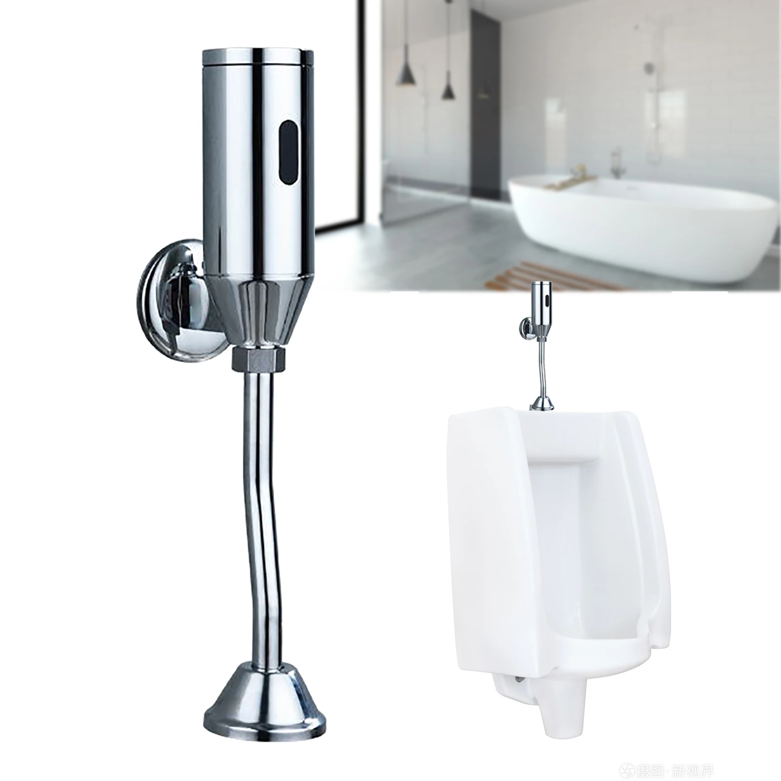 Description Picture 3 of itemAutomatic Touchless Urinal Flush Valve with Adjustable Sensor Range - Wall-Mounted Intelligent Urinal for Hygiene and Water Savi
