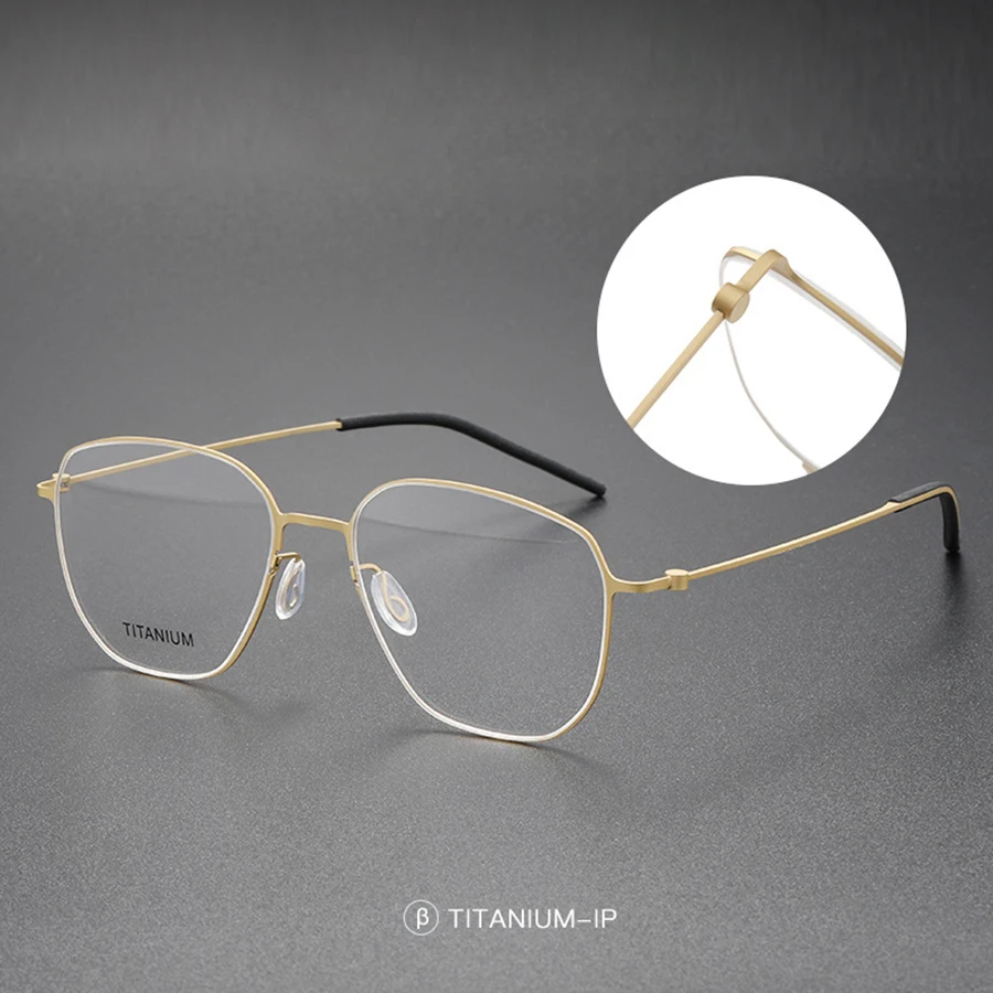 

55mm Men Women Pure Titanium Glasses Frame Screwless Design Brand Myopia Eyeglasses Optics Prescription Progressive Eyewear