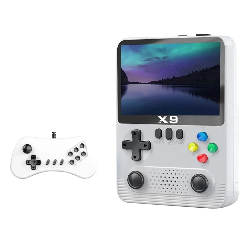 

X9 Handheld Game Console 3.5 Inch 10000 Games Dual Players 6000Mah With Power Bank Function For GBA NES 11 Simulators