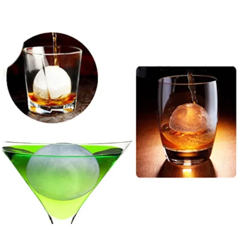 6 Cavitie Circular Ice Hockey Mold Silicone Ice Cube Mold DIY Ball Round Jelly Making Mould for Cocktail Whiskey Drink Molde ice mold
