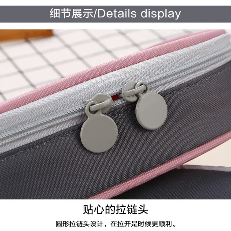 Korean Style Mini First Aid Kit Bag Portable Waterproof Medicine Organizer with Heart Pattern for Travel Emergency & Daily Use