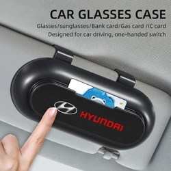 For Hyundai Tucson Accent Elantra Santa fe Sonata IX25 Car Sunglasses Holder Multi-function Glasses storage box Car accessories