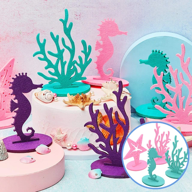 Marine Life Resin Stickers with Glitter | Tropical Fish Seashell Jellyfish  Coral Sticker | Home Decor | Scrapbook Embellishment