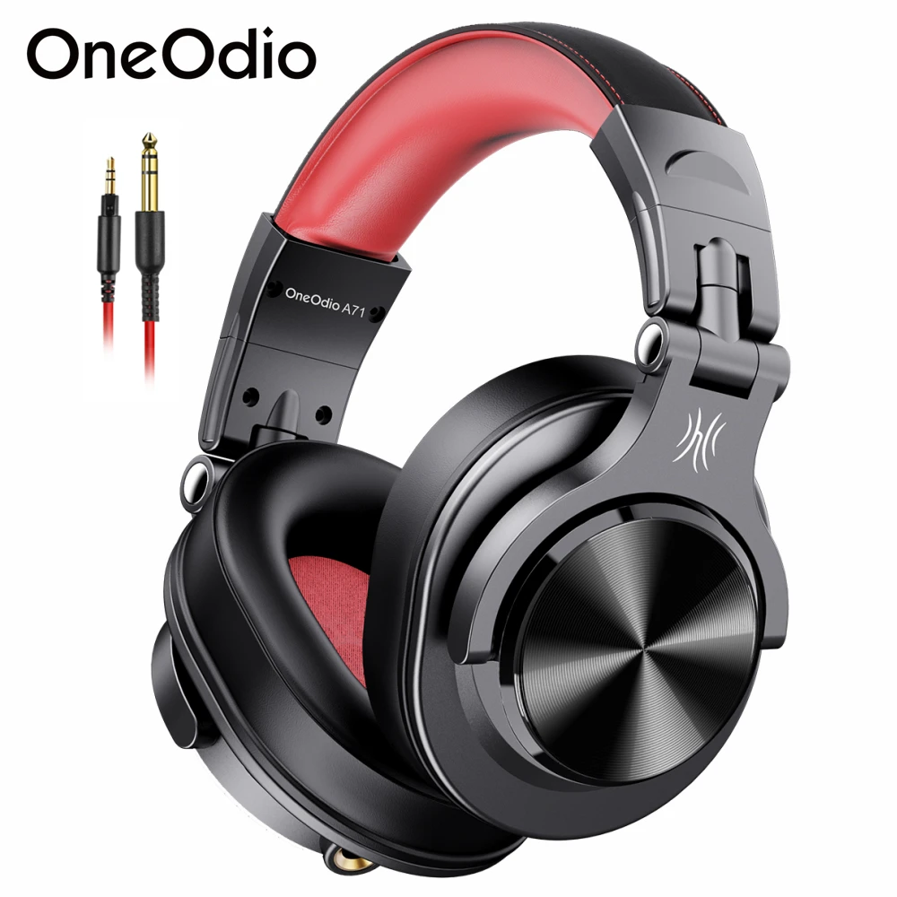 Oneodio A71 Professional Studio DJ Headphones Over Ear Wired Headset With Microphone Stereo Headphone For Monitoring Recording wired earphones