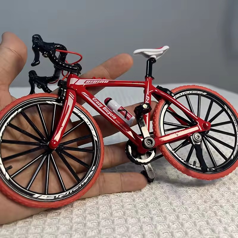 Kids Mini 1:10 Model Alloy Mountain Bicycle Diecast Metal Simulation Mountain Bike decoration Collection Toy For Boys