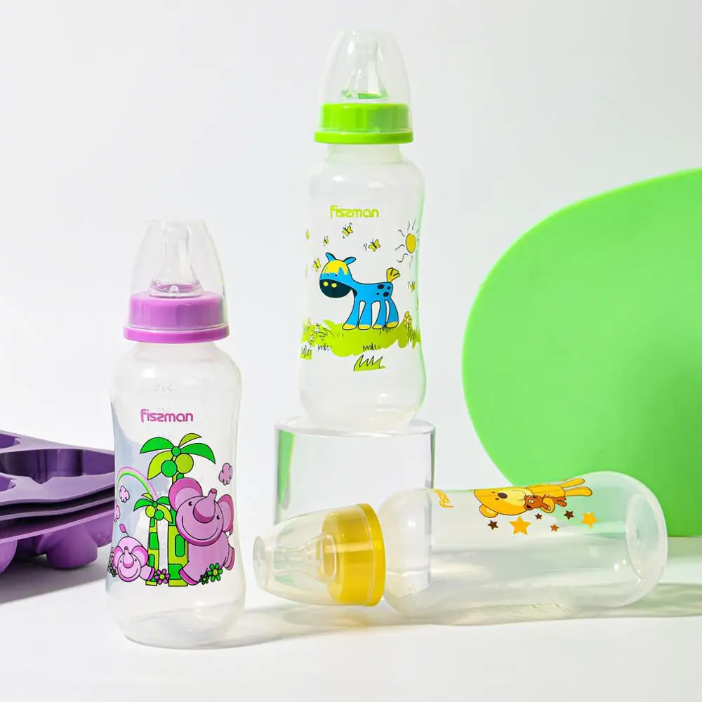 300ML Milk Bottle Milk Cup for Kids With Silicone Straw Children Cute