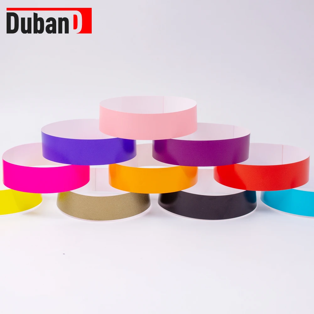 50pcs Count Colorful Paper Neon Identification Wristbands Mixed Multicolor20 Colors Waterproof Bracelets for Events Festival
