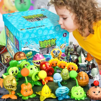 Plants vs Zombies 2 PVZ Toys Full Set - Action Figures & Dolls Box Set for Boys, Gift Model with Map 1