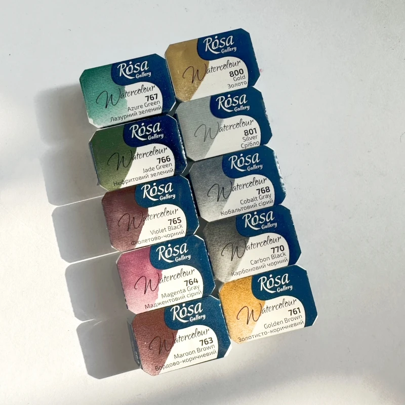 ROSA's New 10-color Precipitation Watercolor 2.5ML/color Solid Master Watercolor Pigment Student Artist Painting Supplies 2