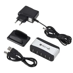 Universal 7 - Port USB Charging Hub with AC Power Adapter (White - EU)